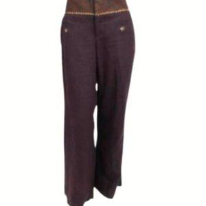 IDRA Eggplant Linen Pants Sz 4